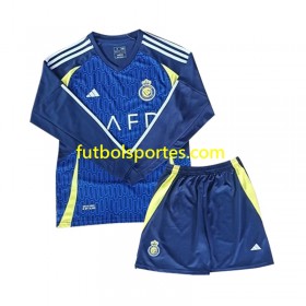 Camiseta Al Nassr Niño Segunda Equipación 2024/2025 Manga Larga